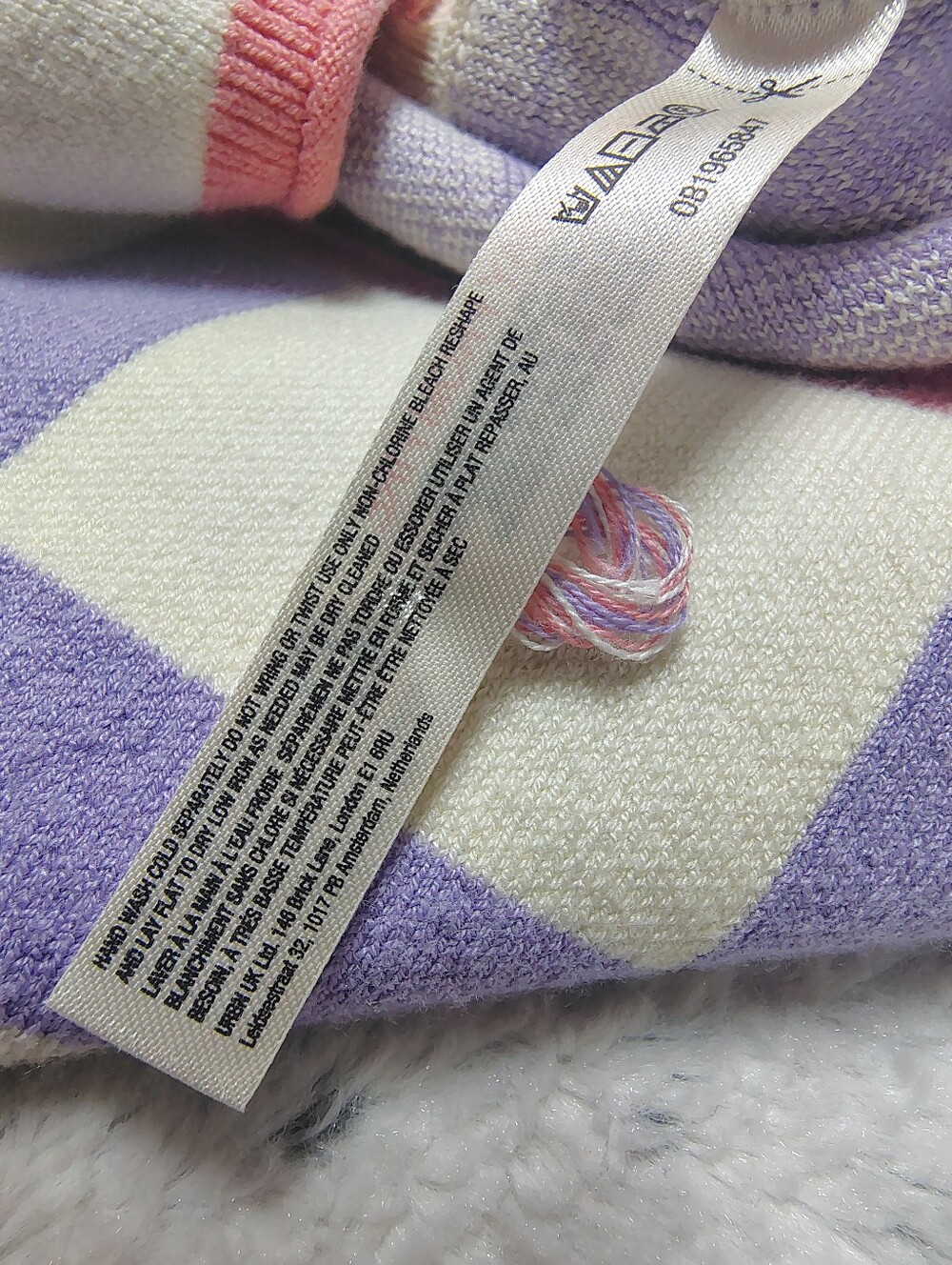 Anthropologie Daily Practice Cream & Purple Check Sweater Shorts Women's Medium - Picture 8 of 10